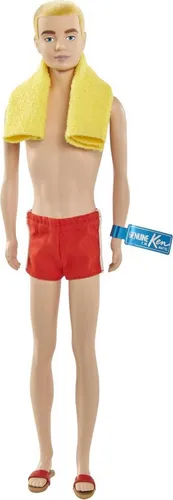 Barbie GTJ89 - Barbie Signature Ken 60th Anniversary, 30 cm große Neuauflage mit Silkstone-Körper und nostalgischen Details, ideales Geschenk für Sammler