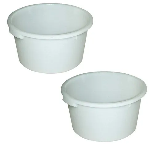BRB-Lagertechnik Aufbewahrungsschüssel 2 Rundbehälter - Frischhaltedosen für Lebensmittel, 85 Liter, aus langlebigem Polyethylen, kälte- und hitzebeständig, ideal für die Lagerung und Verarbeitung von Lebensmitteln.