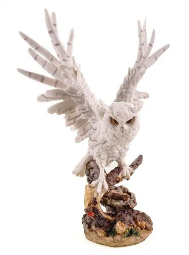 Kremers Schatzkiste Dekofigur Eule mit erhobenen Schwingen 38cm - Dekofigur Eule aus hochwertigem Polyresin, detailreich gestaltet und 38 cm hoch. Perfekt als stilvolles Highlight für Ihr Zuhause oder Büro.