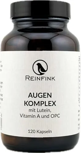 Augenkomplex mit Beta Carotin, Lutein und OPC im Braunglas, vegane Kapseln, Reinfink®