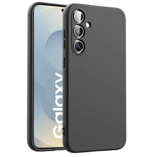 CoolGadget TPU Handyhülle für Samsung Galaxy S25 Plus Silikonhülle, farbige TPU Soft Case mit Grip-Oberfläche, kompatibel mit Samsung Galaxy S25 Plus (6,7 Zoll), Schwarz
