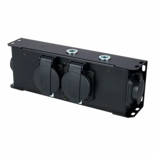 Adam Hall PROPORT 2 T - 2-fach Stromverteiler - Kabel & Verbindungen, robuster 2-fach Stromverteiler mit IP54 Schutzkontakt-Steckdosen, ideal für sichere Stromverteilung in professionellen Anwendungen.