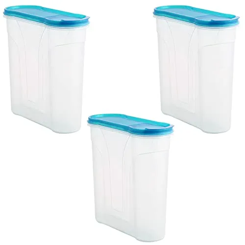HAC24 3er Set Schüttdose 2,4 Liter Vorratsdose Aufbewahrungsdose Streudosen Frischhaltedosen Müslidose Lebensmittel Vorratsbehälter