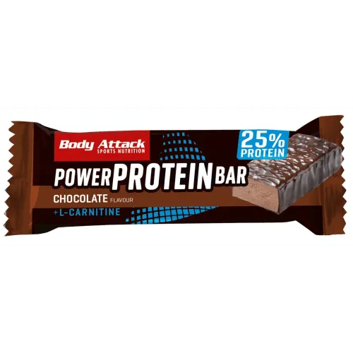 Body Attack Power Protein Bar - Schoko 24 x 35g - Sportnahrung mit hohem Proteingehalt, idealer Snack für unterwegs, versorgt deinen Körper mit wichtigen Nährstoffen und Vitaminen.