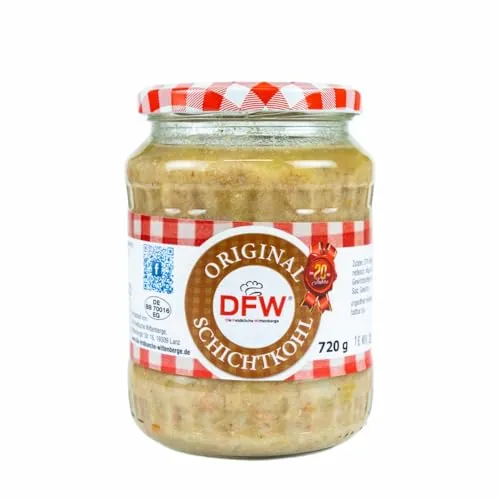 Schichtkohl mit Hackfleisch 720g (Glas) | Leckeres herzhaftes Fertiggericht im Glas | Hausmacher Qualität | Lange (ungekühlt) Haltbar | schnelle Zubereitung | DFW