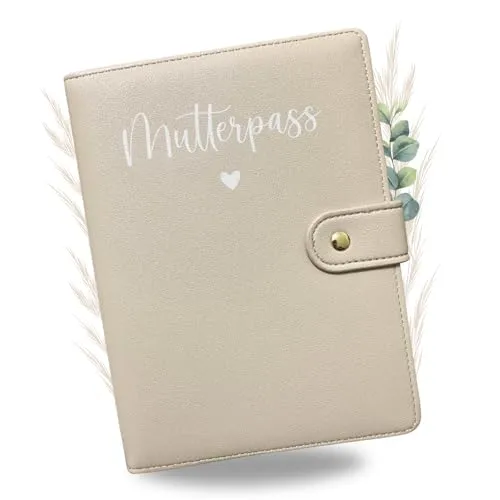 Malino Mutterpass-Hülle aus Leder in Beige in beige von Malino