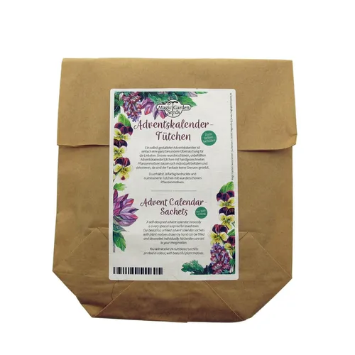 Adventskalendertütchen zum Selbstbefüllen aus braunem Packpapier 24