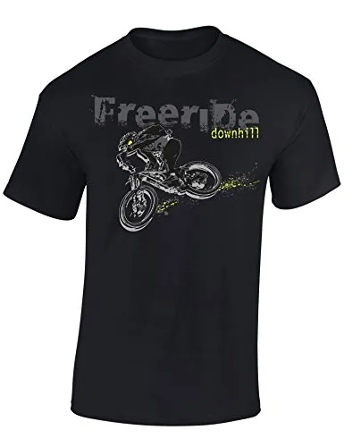 Baddery Fahrrad T-Shirt Kinder - Freeride Downhill - Mountainbike - Sportbekleidung Jungen & Mädchen - Outdoor Kleidung (Black Opal 146/152)