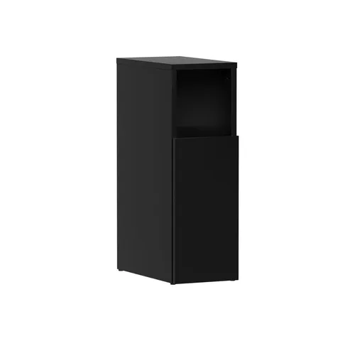 Vicco Nachtschrank Enton, Schwarz, 20 x 59.5 cm mit 1 Tür