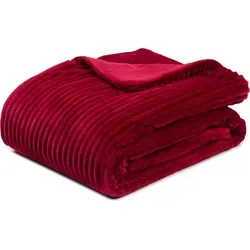 Gözze Wohndecke Cordoptik mit Glanzeffekt, Kuscheldecke rot in rot von Gözze