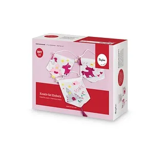 Rayher Kreativ Set Einhorn für Kindergeburtstag - Papierbastelset für Kinder mit acht Wimpeln, Stoffmalstiften und bunten Deko-Elementen – ideal für kreative Bastelstunden und unvergessliche Feiern!