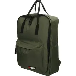 Christian Wippermann großer Herren Damen Rucksack City Bag - Olive Grün - Hochwertiger Rucksack für Herren und Damen mit 17 Litern Volumen. Regenfestes Material, ideal für den täglichen Einsatz. Praktische Fächer für Laptop und Zubehör.