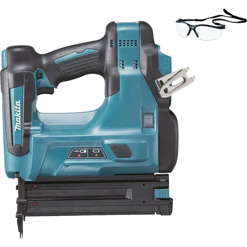 Makita Elektronagler DBN500Z, 18V für Stauchkopfnägel - Akku-Nagler für Stauchkopfnägel (15-50 mm), ideal für Innenausbau und Polstern. Mit einstellbarem Tiefeneinschlag, Magazin-Füllstandsanzeige und LED-Licht für präzises Arbeiten.