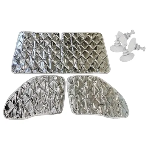 Deiwo Thermomatten 3-teilig passend für Ducato, Jumper, Boxer Fahrerhaus Isoliermatte Innenisolierung Frontscheibenabdeckung (Bj. 1994-2001)