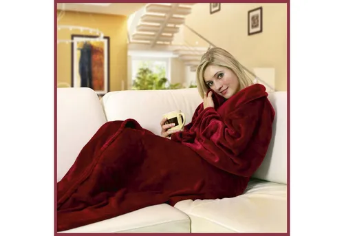 Walser Kuscheldecke flauschig mit Ärmeln - Kuscheldecke mit Ärmeln, ausgezeichnet mit Sehr Gut*, ideal für kalte Tage und gemütliche Abende. Flauschiges Fleece-Material sorgt für Wärme und Komfort.