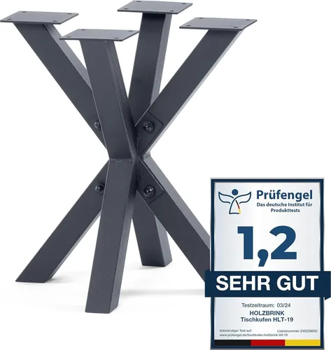 HOLZBRINK Tischbeine aus Metall – Stabil und vielseitig für Beistelltische, Computertische und Gartentische - Hochwertiges Tischgestell aus S235-Kohlenstoffstahl, ideal für Massivholzplatten. Perfekt für drinnen und draußen, stabil und ästhetisch ansprechend.