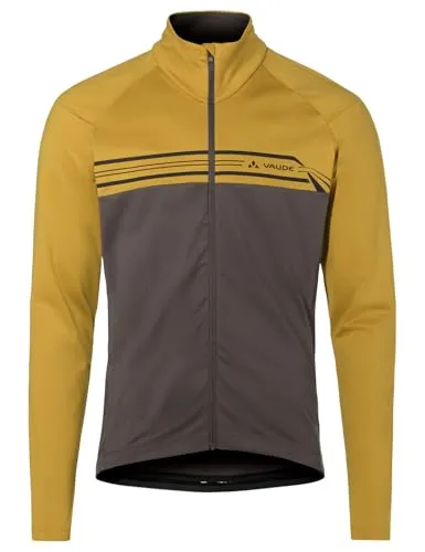 Vaude Posta L/S Tricot II - Funktionsradtrikot in Gelb - Warmes und funktionales Radtrikot in Gelb, Größe L; ideal für Mountainbike, Gravelbike und Rennrad; aus 91% recyceltem Polyester für nachhaltigen Komfort.
