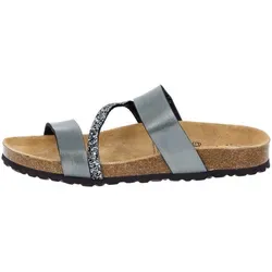 Lico BIOLINE GLITTER Damen Pantoletten, Anthrazit, 42 EU - Pantoletten für Damen, mit funkelndem Glitter-Design und bequemer EVA-Sohle für optimalen Tragekomfort.