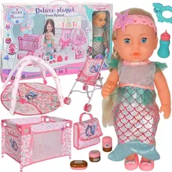 Woopie Royal Baby-Puppe 36 cm Meerjungfrau-Interaktionsset XXL Betreuer 18-in-1