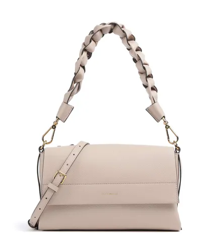 Coccinelle Boheme Grana Double Schultertasche - Damen - Elegante Schultertasche aus genarbtem Rindsleder in Beige, ideal für den täglichen Gebrauch und stilvolle Akzente.