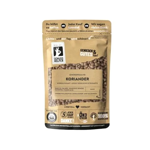 Bremer Gewürzhandel Koriander, ganz, Koriandersamen zum Kochen und Backen, 10 x 75g