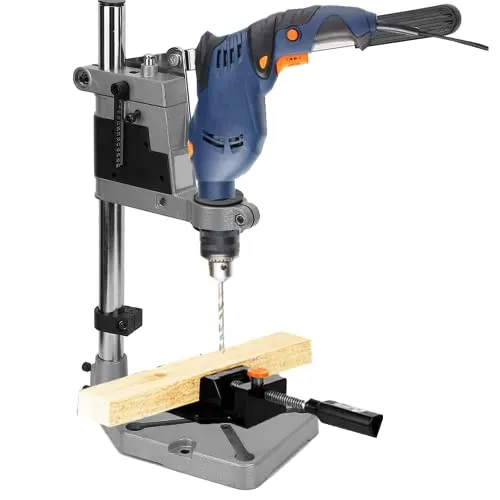 GOTOTOP Einstellbare Halter Bohrer Tischklemme Multifunktions Bohrständer Werkbank Repair Tool, Max Bohrtiefe 60mm