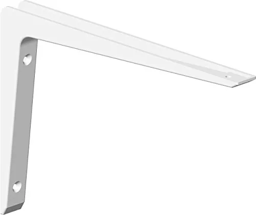 Element System 18133-00187 Alukonsole Bea/Regalträger / 5 Größen / 2 Farben / 2 Stück/weiß / 65 x 100 mm, 65x100 mm