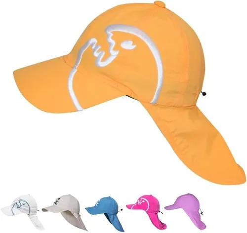 iQ-UV Sonnenschutz Cap mit Nackenschutz LFS 50+ in orange von iQ-UV