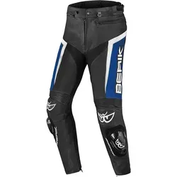 Berik Misle Motorrad Lederhose, schwarz-weiss-blau, Größe 54 für Männer