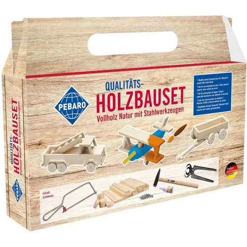 PETER_BAUS PEBARO Holzbauset 25 Vollholz-Teile
