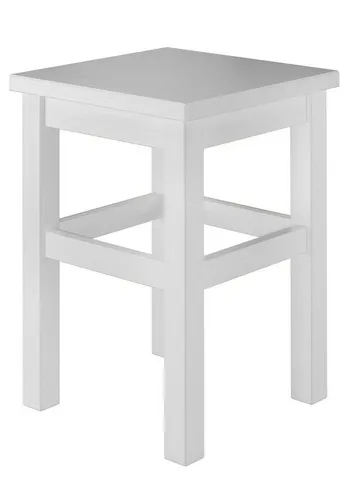 ERST-HOLZ Arbeitshocker Holzhocker Sitzhocker ohne Lehne in Kiefer Natur oder Weiß