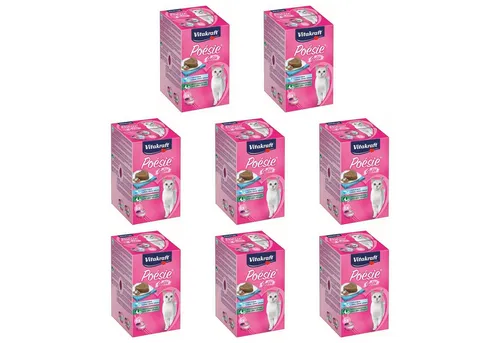 Vitakraft Katzenfutter Poesie Gelee Multipack 8x6 Schalen - Leckeres Alleinfuttermittel für Katzen mit ausgewählten Zutaten. Enthält 60% Fleisch und 5% hochwertigen Lachs in schmackhaftem Gelee – ideal für eine ausgewogene Ernährung.