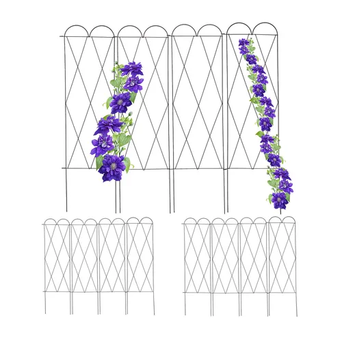 Rankgitter Rankhilfe Rosen-Spalier 3er Set - Wetterfest und Stabil - Spaliere für Gartenliebhaber: Wetterfestes 3-teiliges Klettergitter aus robustem Stahl, ideal für Rosen und andere Kletterpflanzen.
