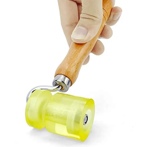 Ewrap 50 mm Gummi-Tapetenrolle, Kantennaht-Walze, flacher Druckroller, Handrolle, Vinyl-Rolle für die Installation von Tapeten, Vinyl