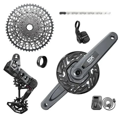 Sram Schaltgruppenset GX T-Type EagleAXS EMTB 104BCD, 36Z ohne Kurbel - Zubehör für E-Mountainbikes, bietet präzise Schaltperformance und hohe Zuverlässigkeit für anspruchsvolle Trails.