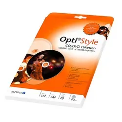 CD-Etiketten aus Papier, weiß, blickdicht 40