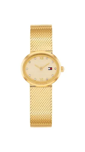 Tommy Hilfiger 1782847 Damenuhr – Sportliche Eleganz - Elegante Damenuhr mit 12-Stunden-Zifferblatt, Edelstahl-Gehäuse und -Armband. Ideal für den täglichen Einsatz, wasserdicht bis 30m und mit Originalverpackung.