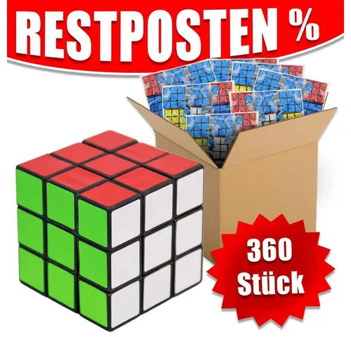 Rasehorn Würfelpuzzle 360x Zauberwürfel klassisch im Umkarton, Puzzleteile