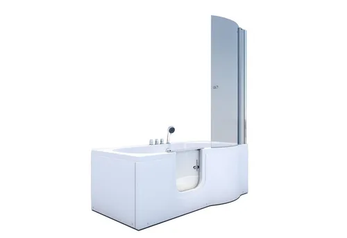 AcquaVapore Seniorendusche S12D-TH-L mit Tür 170x85cm - Praktische Dusche mit Tür für Senioren, 170x85cm, aus Sicherheitsglas. Ideal für ein sicheres und komfortables Duscherlebnis in gewohnter Umgebung. Einfacher Zugang und schnelle Reinigung sorgen für eine entspannte Nutzung.