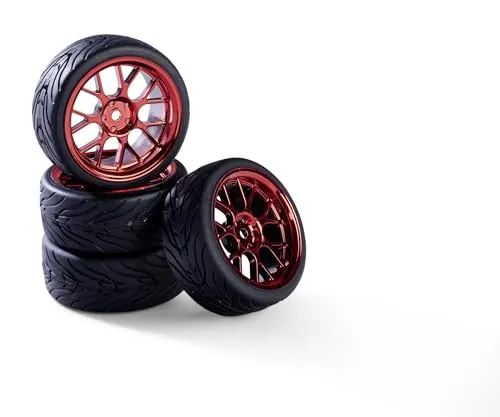 Carson 500900193 1:10 Räderset Y-Design3 (4) rot - Modellbauzubehör, Ersatzteil, Tuning, Reifen, Reifenset