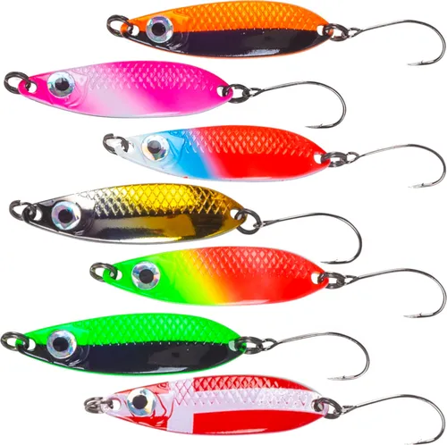 Iron Trout 3,5g Eye Spoon - Forellenblinker, Sänger Farbe:Vertical Orange Black