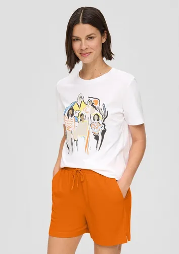 s.Oliver Shorts Short Shorts aus Jersey mit Flammgarnstruktur