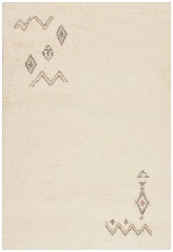 THEKO Wollteppich Hadj 225, rechteckig, handgeknüpft aus reiner Wolle - Der rechteckige Wollteppich Hadj aus 100% Schurwolle vereint traditionelles Handwerk mit modernem Design. Ideal für ein gemütliches Wohnambiente, bietet er einen dicken, flauschigen Flor und hervorragende Strapazierfähigkeit.