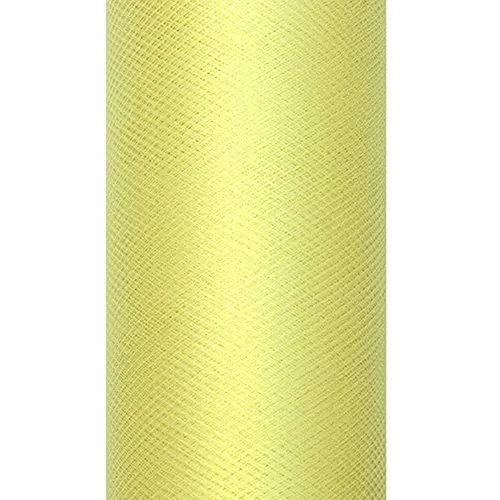 eventkauf Tüll Rolle 9m x 15cm Tischläufer Dekostoff (Hellgelb)