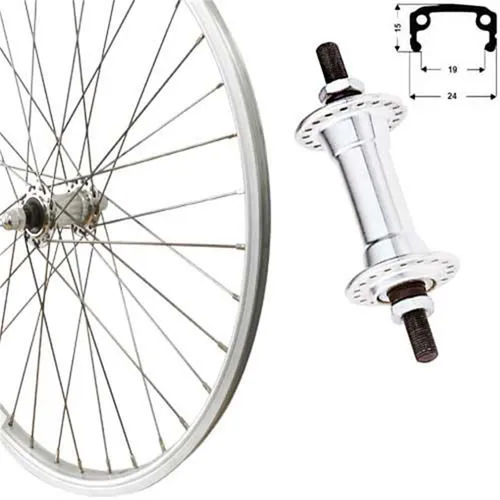 Roland Vorderrad 26 Zoll, silber, Kastentyp - Hochwertiges Vorderrad aus Aluminium mit langlebiger Felge und Nabe für stabilen Fahrkomfort. Ideal für den Einsatz im Alltag und Freizeit.