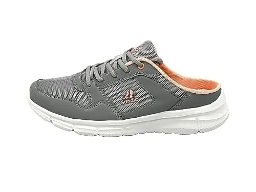 Ablovo® Damen Herren Pantoletten Sandalette Slipper Sabots Sneaker Freizeit (Hellgrau-Pink, EU Schuhgrößensystem, Erwachsene, Damen, Numerisch, M, 39)