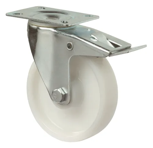 BS Rollen Lenkrolle fest 80 mm Stahlblech verzinkt Polyamid mit Rollenlager - L420.B10.080