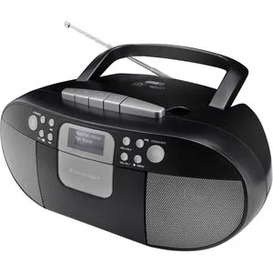 soundmaster SCD7800SW - Tragbarer CD-Player mit DAB+ und UKW Radio, klarer Klang und flexible Stromversorgung für Musikgenuss überall