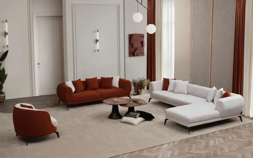 Luxuriöse Sofagarnitur 3+1 Sitzer L-Form für Ihr Wohnzimmer - Elegantes Ecksofa mit 3 Sitzplätzen und stilvollem Design. Ideal für gemütliche Abende. Mit Kissen und in strahlendem Rot, bietet es höchsten Komfort und eine moderne Note für Ihr Zuhause.