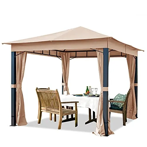 TOOLPORT Sunset 3x3 m Softtop Gartenpavillon in beige von Toolport
